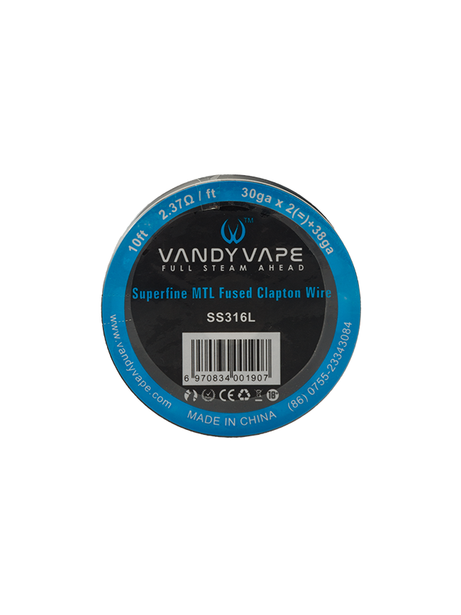Buy Vandy Vape Superfine MTL Fused Clapton SSL316L Wire at Vape